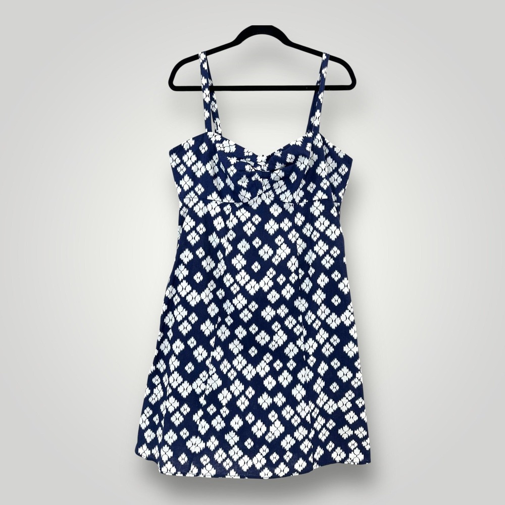 Patagonia Dress Womens 12‎ Ikat Print Sleeveless Organic Cotton Hemp Resort Vaca